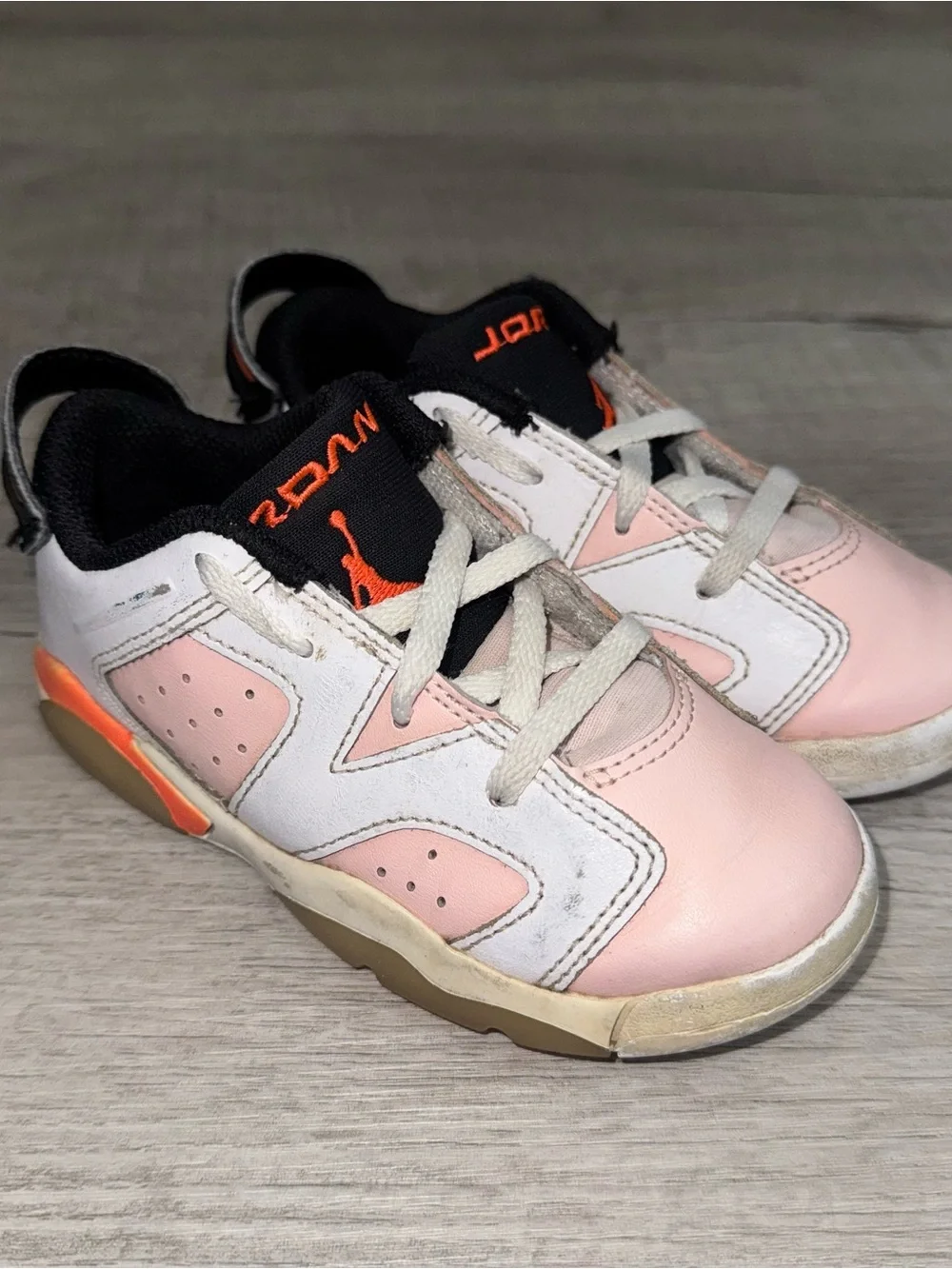 Nike Air Jordan Retro 6 Low Atmosphere Pink/Orange Toddler Size 9C DV3529-102